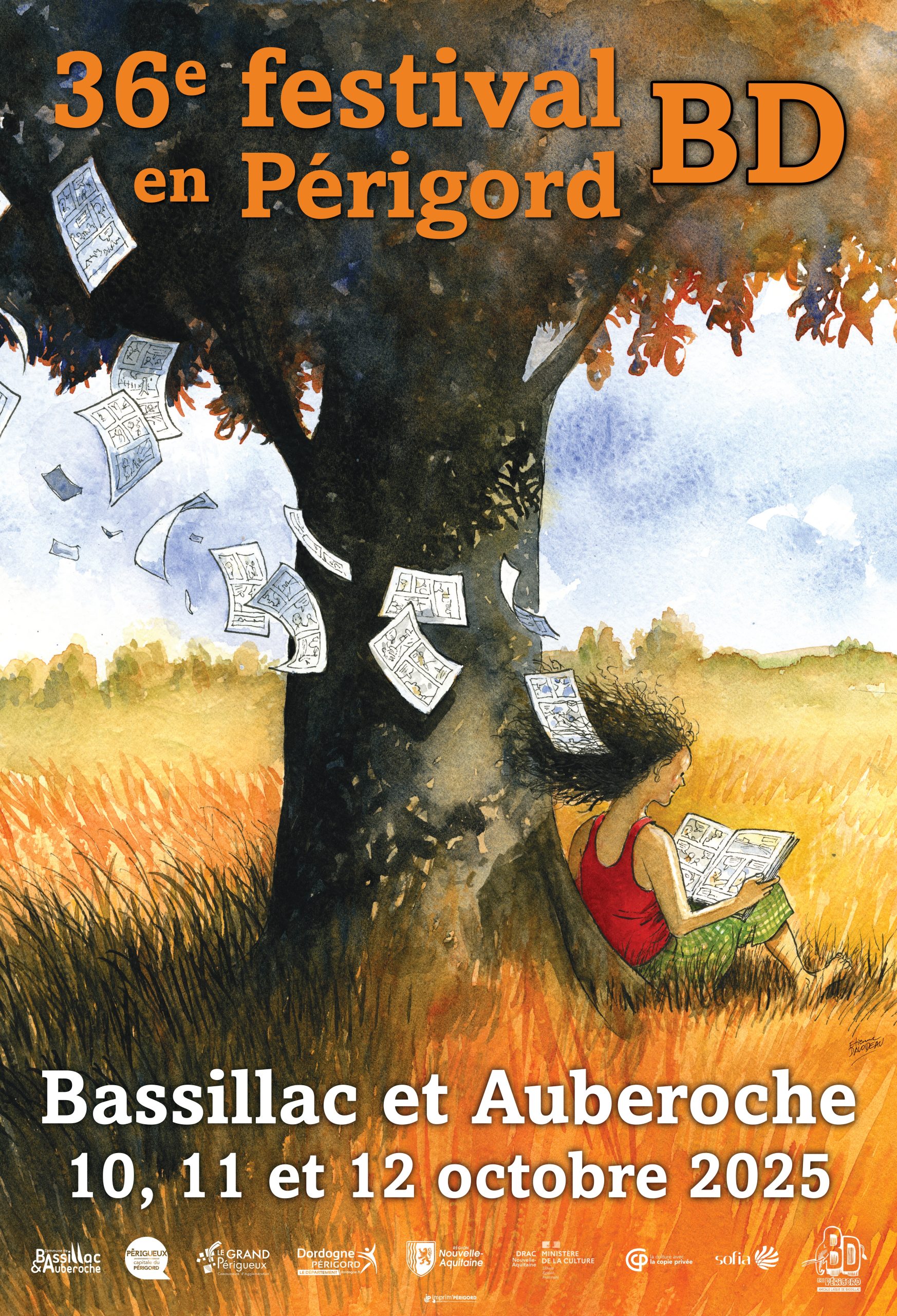 Affiche du 36e Festival BD en Périgord